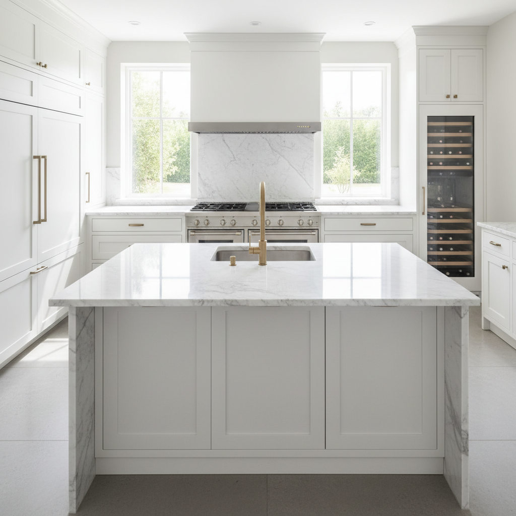 Luxury kitchen with premium Thermador-style appliances